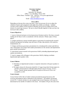 GEOL 590 Literature Seminar Syllabus Fall 2011