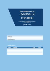 Risk Management Plan for Legionella Control