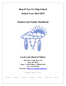 Student Handbook 2014-2015 - Bug-O-Nay-Ge-Shig