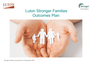 Luton Stronger Families outcome plan