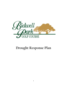 Bidwell Park Golf Course Drought Response Plan