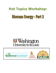 Biomass Energy Curriculum Part Three