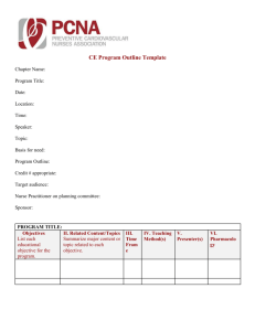 CE Program Outline Form