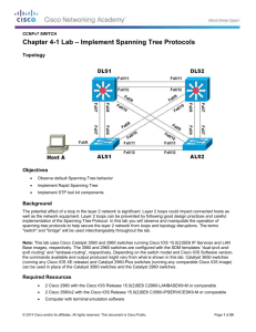 Lab 4-1 Implement Spanning Tree Protocols
