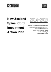 New Zealand Spinal Cord Impairment Action Plan