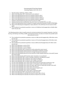 Environmental AP Final Exam Review Covering Chapters 18, 19, 20