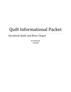 Quilt Informational Packet