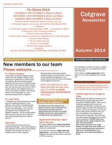 Cotgrave Newsletter Autumn 2014