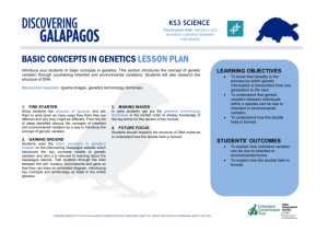 1C1 Basic Concepts in Genetics MSWord Lesson Plan Science KS3