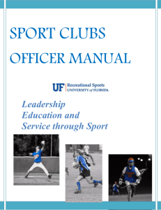 SPORT CLUBS HANDBOOK - University of Florida Department of