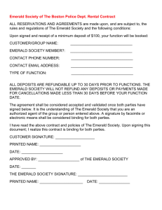 Emerald Society of The Boston Police Dept. Rental Contract