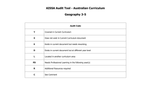 Geography Audit tool 3-5