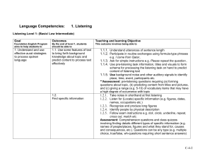 Excerpt of Language Competencies - Listening, Sept 2006 C-4-2