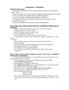Bioinformatics Assignment 1