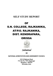 SELF STUDY REPORT - Sailendra Narayan College ,Rajkanika