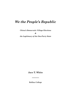Jace White, ""We the People`s Republic - MyWeb