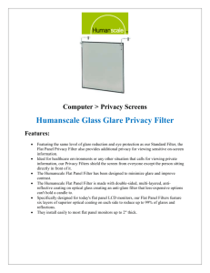 Humanscale Glass Glare Privacy Filter