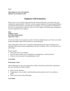 Employee Self-Evaluation - Student Life Human Resources