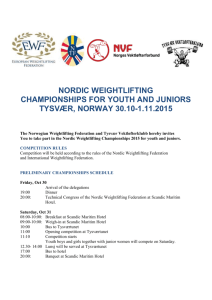 Preliminary entries to the Nordic Championships, Youth and Junior