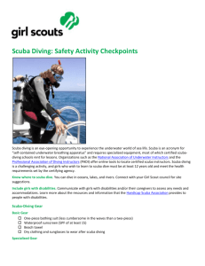 SCUBA Diving Safety Activity Checkpoint