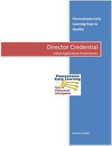 Director Credential Initial Practitioner Application