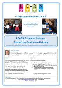 LEARN Computer Science Programme 2015-16