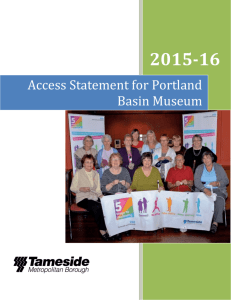 Access Statement for Portland Basin Museum
