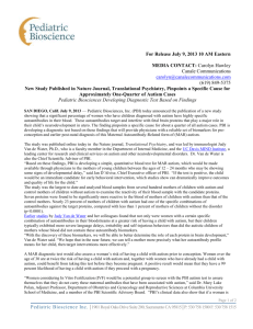 press release - Pediatric Bioscience