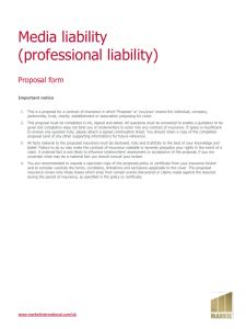 Media liability - Markel International