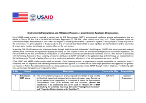 Environmental Compliance and Mitigation Measures – Guidelines