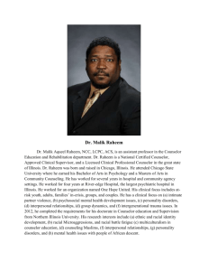 Dr. Malik Raheem - California State University, Fresno