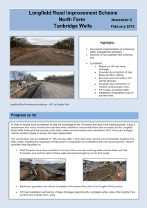 Longfield Road Improvement Scheme North Farm Newsletter 5