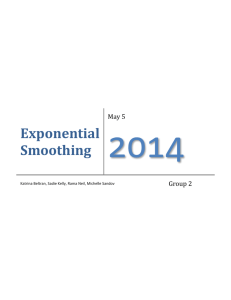 Exponential Smoothing - California State University, Northridge