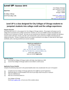 Level UP Application - City Colleges of Chicago