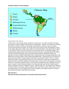 WorldView Software: World Geography Climate Map of Latin