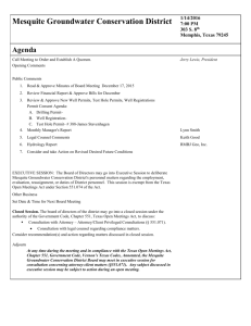 Agenda - Mesquite Groundwater Conservation District