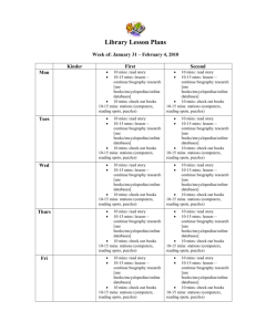 Library Lesson Plans