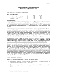 Issue: SSAP No. 97 – Inclusion of Filing Guidance