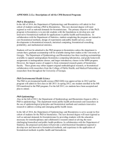 APPENDIX 2.12.a Descriptions of All Six CPH Doctoral Programs