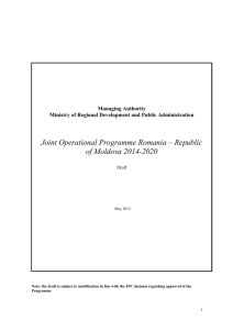 Republic of Moldova 2014 – 2020 (Strategy)