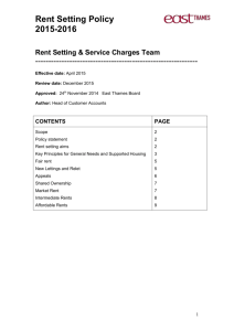 Rent setting 2015/2016 policy