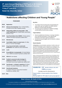 5 th Joint Annual Meeting of RCPsych in NI Child & Adolescent