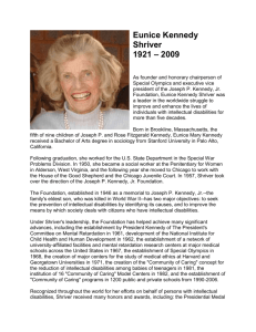 Eunice Kennedy Shriver Biography