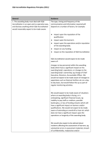 SQA Accreditation Regulatory Principles (2011) General Guidance 1