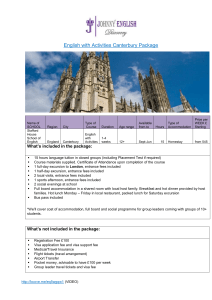 Stafford House English with Activities Canterbury Package