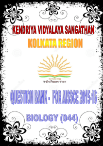 Biology - Kendriya Vidyalaya IIT Kharagpur