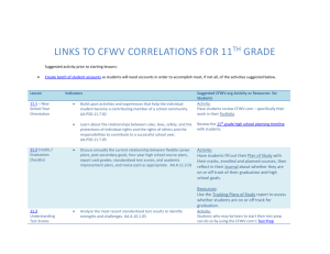11th Grade CFWV to LINKS Correlations