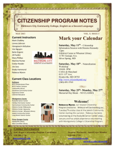 citizenship program notes - Baltimore City Community College