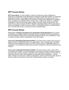 SFP Course Series classroom option. Offered by IFMA