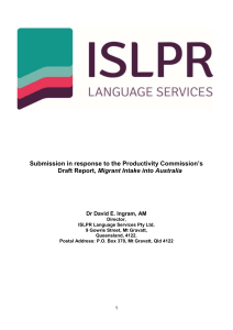 Submission DR78 - ISLPR Language Services Pty Ltd